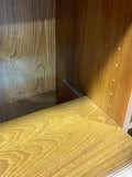 Teak Veneer Low Bookcase