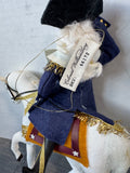 (E) General George Washington on Horse 1991 Signed Colonial Williamsburg Gladys Boalt Hand Made Ornament