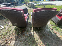 Pair of Patio Swivel Chairs with Cushions ***READ DESCRIPTION/SEE PHOTOS***AS IS