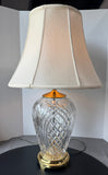 Waterford Crystal & Brass Large Kilkenny Table Lamp