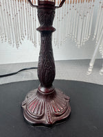 Tiffany Style Boudoir Lamp with Glass Beaded Shade (WORKS)