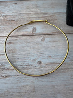 Gold Tone Wire Omega Choker
