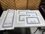 Bunny Blue/White Table Runner and (4) Placemats