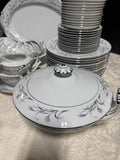 87-Piece Harmony House Platinum Garland Stone China Set