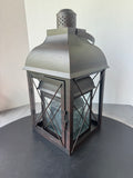 Trio of Distressed Bronzed Metal Lanterns