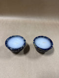 Pair Of Bennington Pottery Butter Crocks With Candle Wax - Candles Appear Unused (A1)