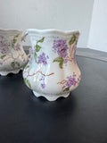 Pair of Allyn Nelson Collection England Violets Fine Bone China Mugs