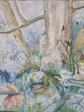 Extra Large “Walk In The Woods” Painting by Local Artist, Ginger Olansen; Signed