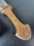 Copper Tone & Brass Etched Vintage Shabriya Dagger with Sheath