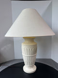 Botanical Cream Embossed Ceramic Table Lamp (WORKS)