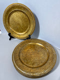 7 Heavy Gold Pier 1 Chargers With Dotted Rim // 2 Sets Available // PRICED INDIVIDUALLY