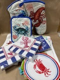 Crab Lobster Summer Tea Towels And Paper Products