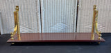 Bombay Company Style Vintage Wooden & Brass Wall Shelf