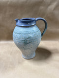 Studio Pottery Blue Pitcher - Signed