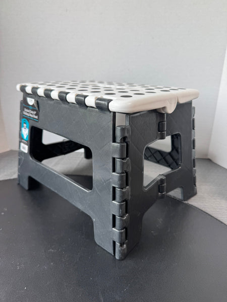 Core Home Black & White Folding Plastic Step Stool