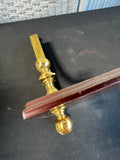 Bombay Company Style Vintage Wooden & Brass Wall Shelf