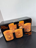 4-Piece Terracotta Jack O’ Lantern Candle Luminaries in Box