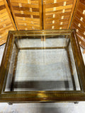 Square Brass/Glass Coffee Table