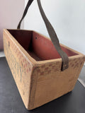 Timbleberry Shoppe Primitive Style Wooden Planter or Storage Box with Leather Strap