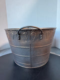 Copper Tone Embossed Large Bucket