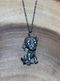 Necklace with Pewter Dog Pendant