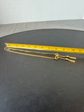 18K Gold Bow Necklace with Tassel Fringe (15.8g)