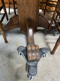 Round Claw Foot Dining Table with (5) Chairs ***HEAVY ITEM*** READ DESCRIPTION ON PICK UP POLICY***