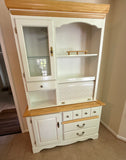 Ashley Furniture Two Tone 2 Piece Hutch***HEAVY ITEM***READ DETAILS ON PICK UP POLICY***