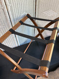 Brown Wooden Folding Luggage Rack (3 AVAILABLE—PRICED INDIVIDUALLY AT $25 EACH) (A)