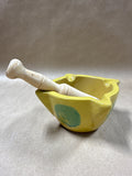 Pottery Style Mortar And Wooden Pestle