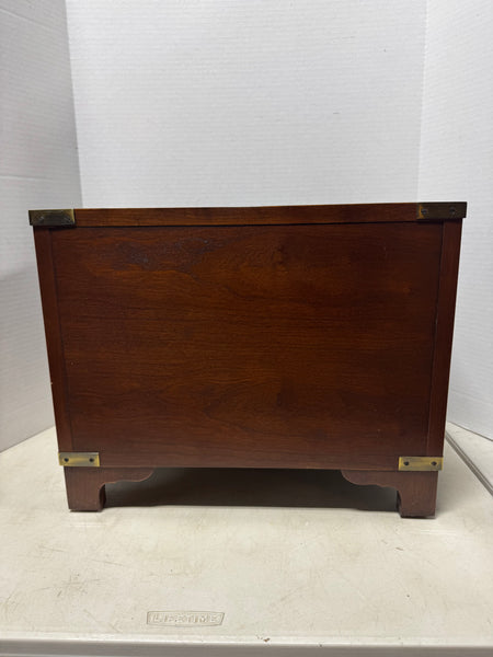 Hekman Campaign-Style Chest with Brass Pulls – Williamsburg Estate