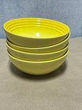 Le Creuset Soleil Yellow 4 pc Cereal Bowls