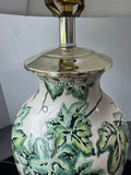 Embossed Ivy Ceramic Vase Lamp (WORKS)