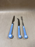 Wedgewood Jasper Cheese Knives And Pickle Fork - 3 Pieces