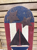 Wooden Liberty Boat Works Wall Decor