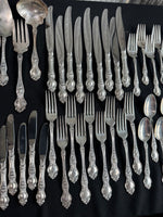 67-Piece RW&S Wallace Violet Vintage Sterling Silver Flatware Set