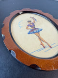 Ballerina Framed Needlepoint Art