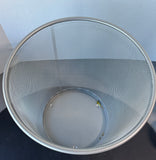 Silver Metal Mesh Round Wastebasket