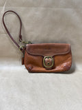 Brown Coach Bleeker Legacy Wristlet