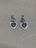 Sterling Heart Screw-On Earrings