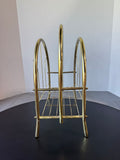 Lightweight Brass Vintage Divided Magazine Rack