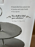 2 Tier Slate Server In Box - Appears Unused Open Box // 2 Available // PRICED INDIVIDUALLY