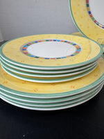 (B) 12-Piece Villeroy & Boch Twist Alea Limone China Set