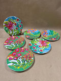 Isaac Mizrahi Melamine Tropical Style Appetizer Plates - 6 (B)