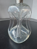 Denmark Vintage Glass Decanter with Sterling Silver Band - AS IS