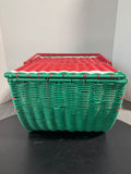 Watermelon Ciroa Resin Woven Picnic Basket