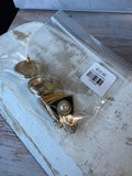 Pair of Black Enamel & Faux Pearl Gold Tone Earrings
