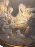 Unto Us A Child Is Born Glass Nativity Art