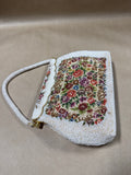 Beaded Handbag With Floral Tapestry Style Design