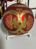 Waterford Vintage Holiday Heirlooms Frosted Glass Ball Ornament X, 2 Available, PRICED INDIVIDUALLY, $30 each